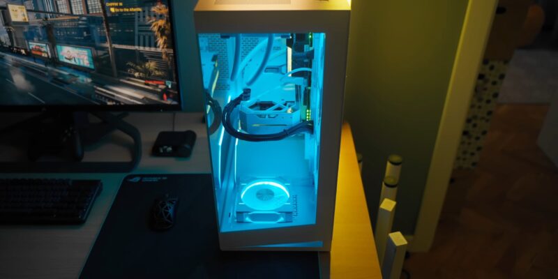 How Much Spend PC Case blue